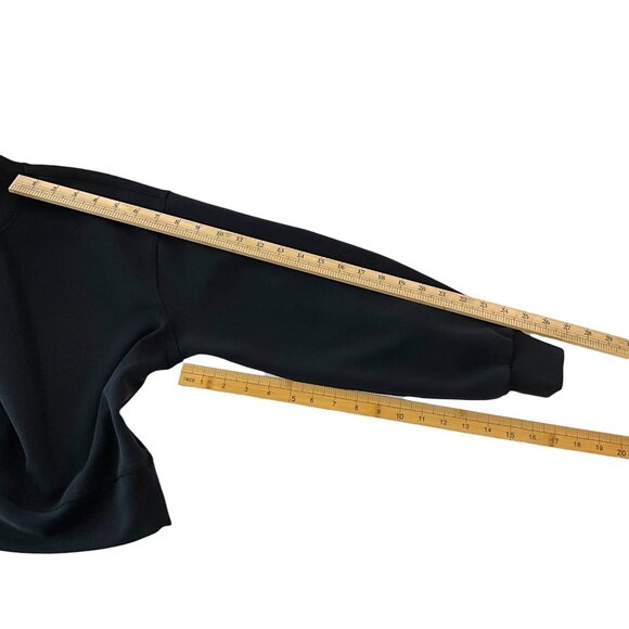 Lululemon Perfectly Oversized Cropped Crew Softstreme Black Womens 2 Sweatshirt - Picture 9 of 9